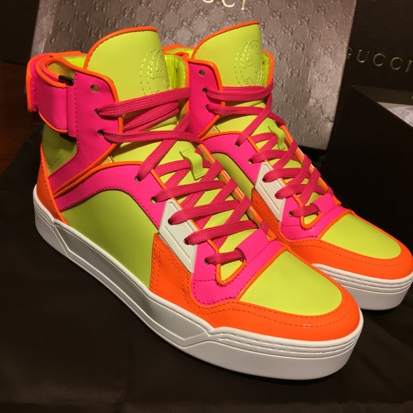 Gucci Women’s Neon Hightops - Picture 7 of 8